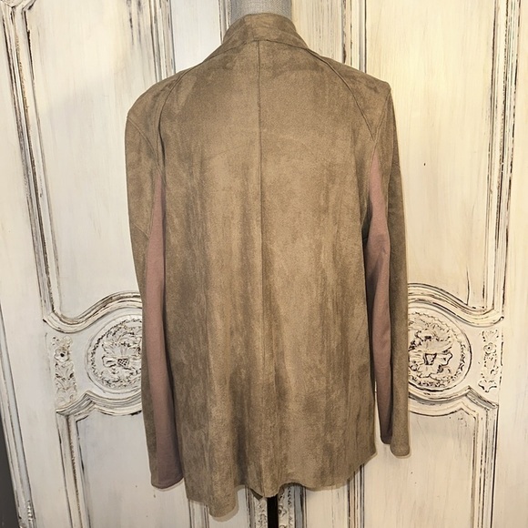 BLANKNYC Artsy Boho Minimalist Ultra Suede Cowl Cardigan Lightweight Jacket S/XL - Picture 10 of 15